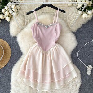 women's summer suspender dress